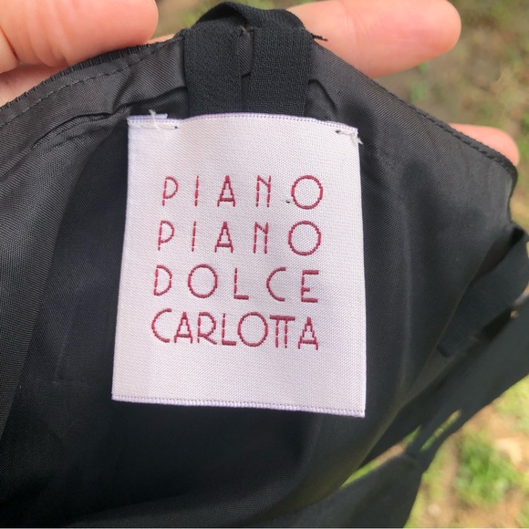 Piano Piano Dolce Carlotta Tiered Maxi Dress Size 12 Black Deadstock Sleeveless - Picture 12 of 15